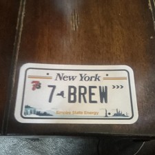 7-Brew New York License Plate Sticker collectible ￼ picture
