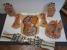 RARE Vtg 1980s Cinema Secrets Halloween Costume Lot Spencers Gore Latex Torso picture