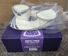 Pfaltzgraff Bone China Star Trek Deep Space Nine 3 Piece Buffet Set Limited Edtn picture