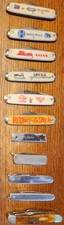 Vintage Lot Of 11 Pocket Knives  Some Are Advertising picture