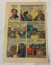 1957 cartoon page ~ FRANKLIN PIERCE picture