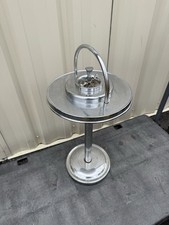 Art Deco Chrome Floor Ashtray Cigar Room Lounge Smoking Stand 1940s-50s picture