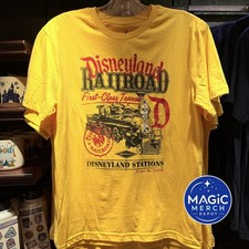 NWT Disney Parks 2026 Disneyland Railroad Yellow T-Shirt All Sizes picture