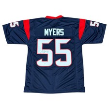 Chris Myers Autographed Houston (Navy #55) Custom Stitched Jersey - JSA picture