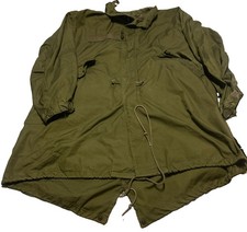 Vtg 80s M65 Fishtail Parka Jacket Coat US Army 1983 Military S OG-107 Shell picture