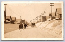 K69/ Laurium Michigan RPPC Postcard c1930 Winter Homes Hecla Street 20 picture
