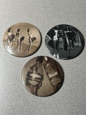 Set of 3 Vintage Large Unique Happy Joyful  Women Magnets Custom Made 3” picture