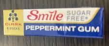 Vintage 1960’s CLARK SMILE PEPPERMINT SUGAR-FREE GUM  Unopened NOS picture
