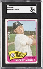1965 TOPPS #350 MICKEY MANTLE SGC 3 picture