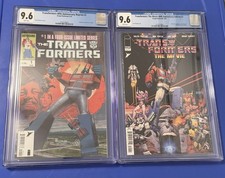 x2 Transformers Comic Lot The Animated Movie & Facsimile Reprint #1 CGC 9.6 2024 picture
