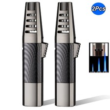 2 PCS Butane Torch Lighter 7 Inch Long Adjustable Windproof Refillable Butane picture