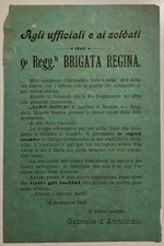 RIVER G.D’ANNUNZIO 9 REGG.TO BRIGADE QUEEN FLYER RIVER OF ITALY 1919 picture