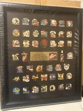 2000 Framed Dr Pepper Rose Bowl Parade Pin Collection - PRISTINE - COF included picture