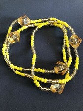 ELEKE Collar De Orisha OSHUN decor Ileke Santeria Yoruba / Collar Religioso picture