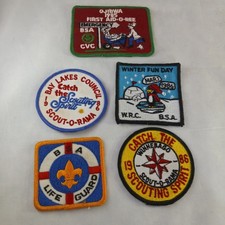 Vintage Boy Scout 80s Patch Lot (5 Patches) BSU Life Guard, Scout-O-Rama  (Used) picture