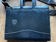 HARVARD seal embossed top grain leather briefcase picture