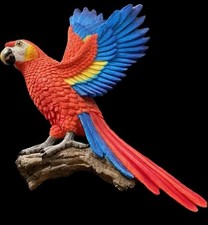 Vintage Scarlet Macaw MCM Tropical Parrot Wall Hanging Decor picture