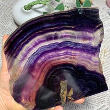 941G Natural fluorite slice quartz crystal flake mineral specimen picture
