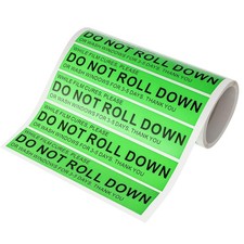 200 Pcs/roll Do Not Roll Down Window Stickers, Do Not Roll Down Stickers Warn... picture