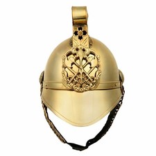 Imperial Officer Spike Helmet Replica German Prussian Fire Helmet Brass Accents picture