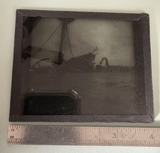 1898 USS Maine Wreck Havana Cuba Spanish American War Glass Lantern Slide Photo picture