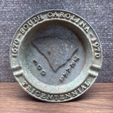 South Carolina Tricentennial 1970 Collectible Ashtray Vintage 500 Years Green picture