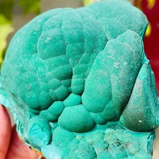 695g Top Green Velvet Silky Malachite Quartz Crystal Fibrous Botryoidal Specimen picture