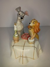 Disney Showcase Lenox LADY AND THE TRAMP Gold Accents See Description picture