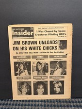 1974 Aug 4th The National Insider Newspaper, Jim Brown, Jaqueline Bisset (VRN10H picture