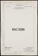 Photo:Abbot Augustus Low 1899 Wake Robin Maple Sugar Syrup Trade-Mark picture