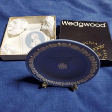 WEDGWOOD Britain at EXPO '85 British Pavillion Jasperware Plate with Box TSUKUBA picture