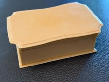 Early 1900's Early Celluloid Beige Ring & Trinket Box picture