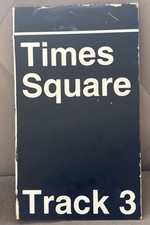 Original Times Square Track 3 NYC Subway MTA Metal Sign Vintage Rare Manhattan picture