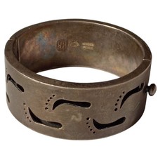 iconic Los Ballesteros Mexican Sterling silver footprints Bracelet picture