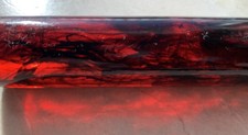 Vintage Red Black Marbled Bakelite Rod.  11