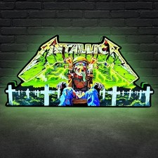 Metallica Remastered Pinball Topper 3D Printed LED Lightbox Game Decor picture