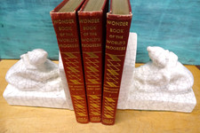 Vintage Art Deco Pierrot White Craquelé Ceramic Bookends picture