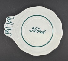 Vintage Ford Script Shenango China Handled Serving Dish Green Logo Advertising picture