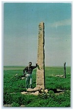 1966 Limestone Posts Pioneer Personality Central Indian Graves Kansas Postcard picture