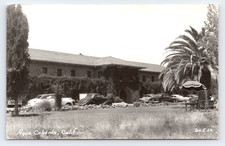 1951 Agua Caliente Springs Hotel RPPC Sonoma CA DPO Last Day Postmark Resort picture
