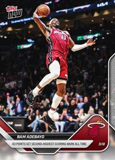 2025-2026 TOPPS NOW BAM ADEBAYO 3/10/2026 83 POINT NIGHT MIAMI HEAT CARD #201 picture