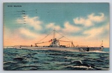 Postcard USS Dolphin Submarine Commissioned 1932 Portsmouth NH WW2 Era AW18 picture