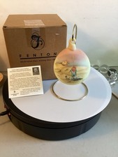 Fenton Art Glass LTD Edition Hand Painted Burmese Christmas Star Ornament NIB picture