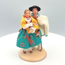 Vintage Para Goralska Polish Folk Art Figurine Traditional Regional Dress Poland picture