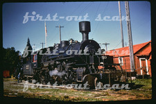 R DUPLICATE SLIDE - Rayonier Lumber 120n STEAM 2-6-6-2 at Railroad Camp WA 1960 picture