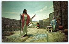 Postcard of Christ calling Matthew diorama scene. picture