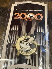 Disney Walt Disney World Millennium 2000 Countdown Steamboat Willie Pin 1999 picture