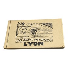Vintage Lyon France Postcard Booklet Les Ponts Meurtris 1944 WWII Bridges picture