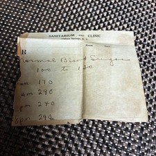 1920s Note Written on Prescription Pad Sanitarium Clifton Springs NY Oddities picture