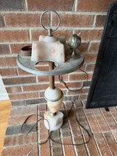 Vtg Art Deco L & B Lighted Smoking Cigarette Stand Ashtray Lighter Parts Repair picture